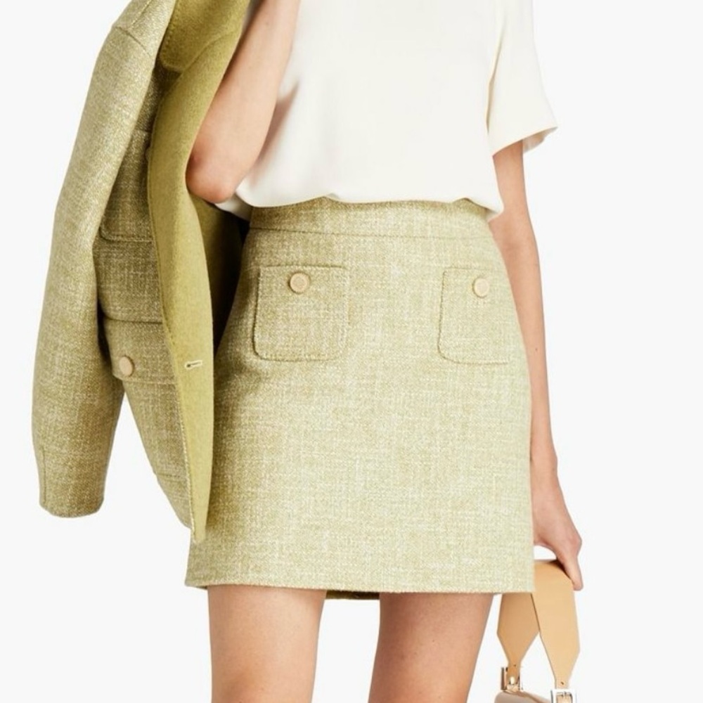 SANDRO Gaella Wool-blend tweed mini skirt